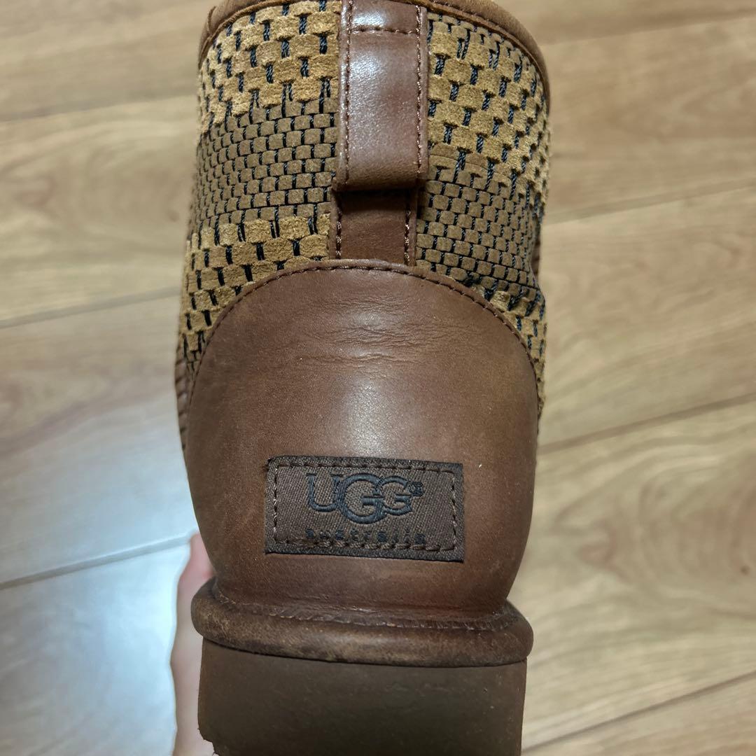 UGG ムートンブーツ ブラウン 編み込みデザイン