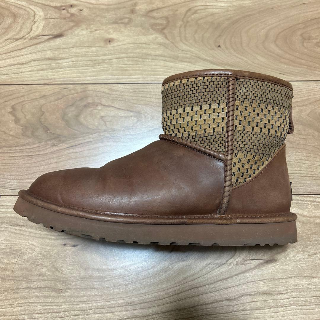 UGG ムートンブーツ ブラウン 編み込みデザイン