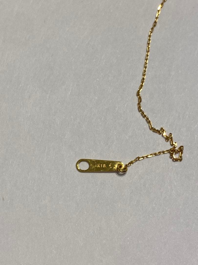 K18イエローゴールド イニシャルネックレス S 40.0cm