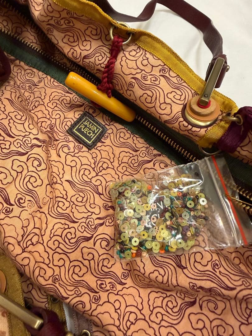 (ひぃさん専用2/13まで) 蛇刺繍ビーズ装飾トートバッグ