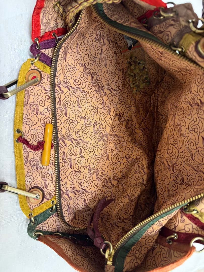 (ひぃさん専用2/13まで) 蛇刺繍ビーズ装飾トートバッグ