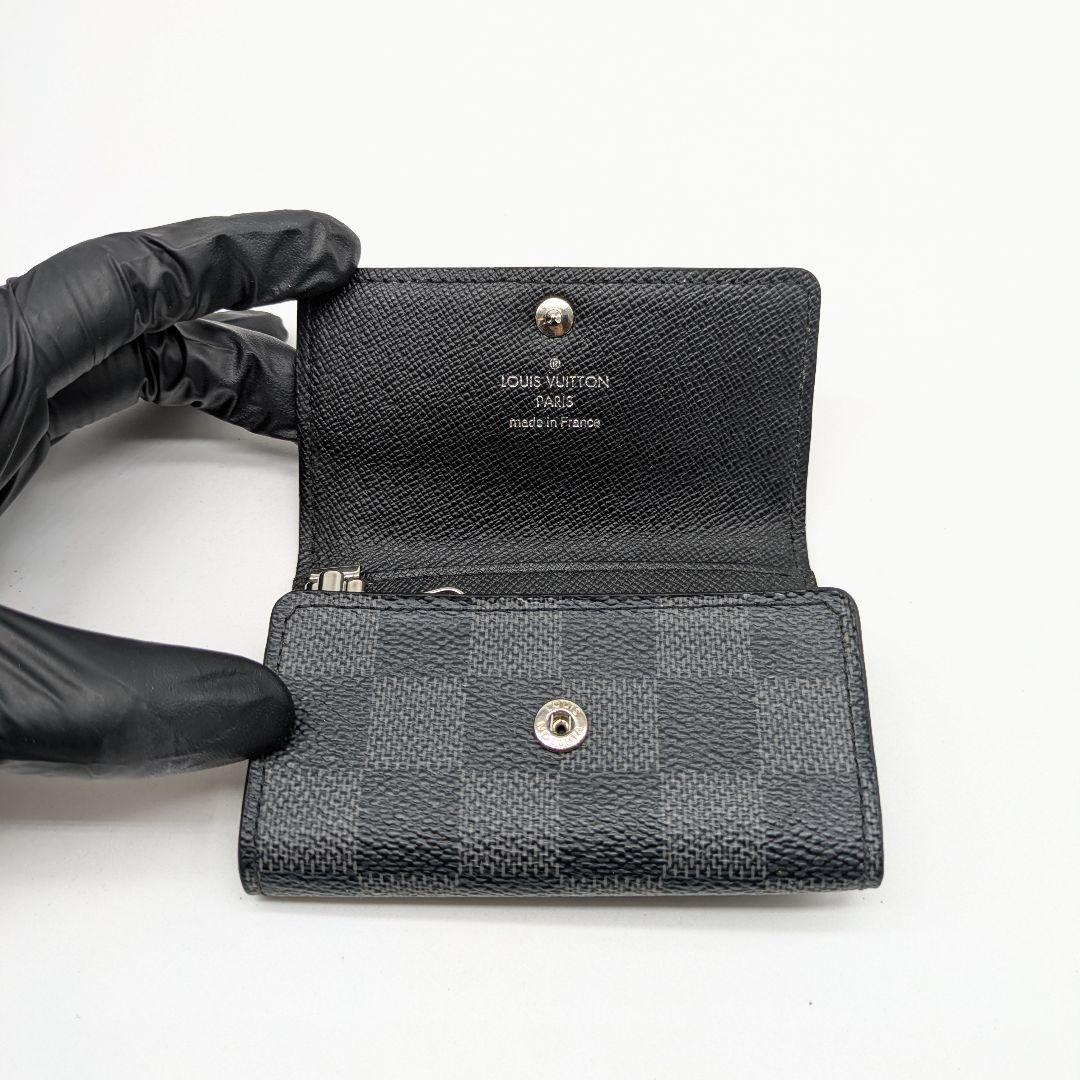 【現行モデル極美品】ミュルティクレ6 ダミエ・グラフィット キーケース 6連