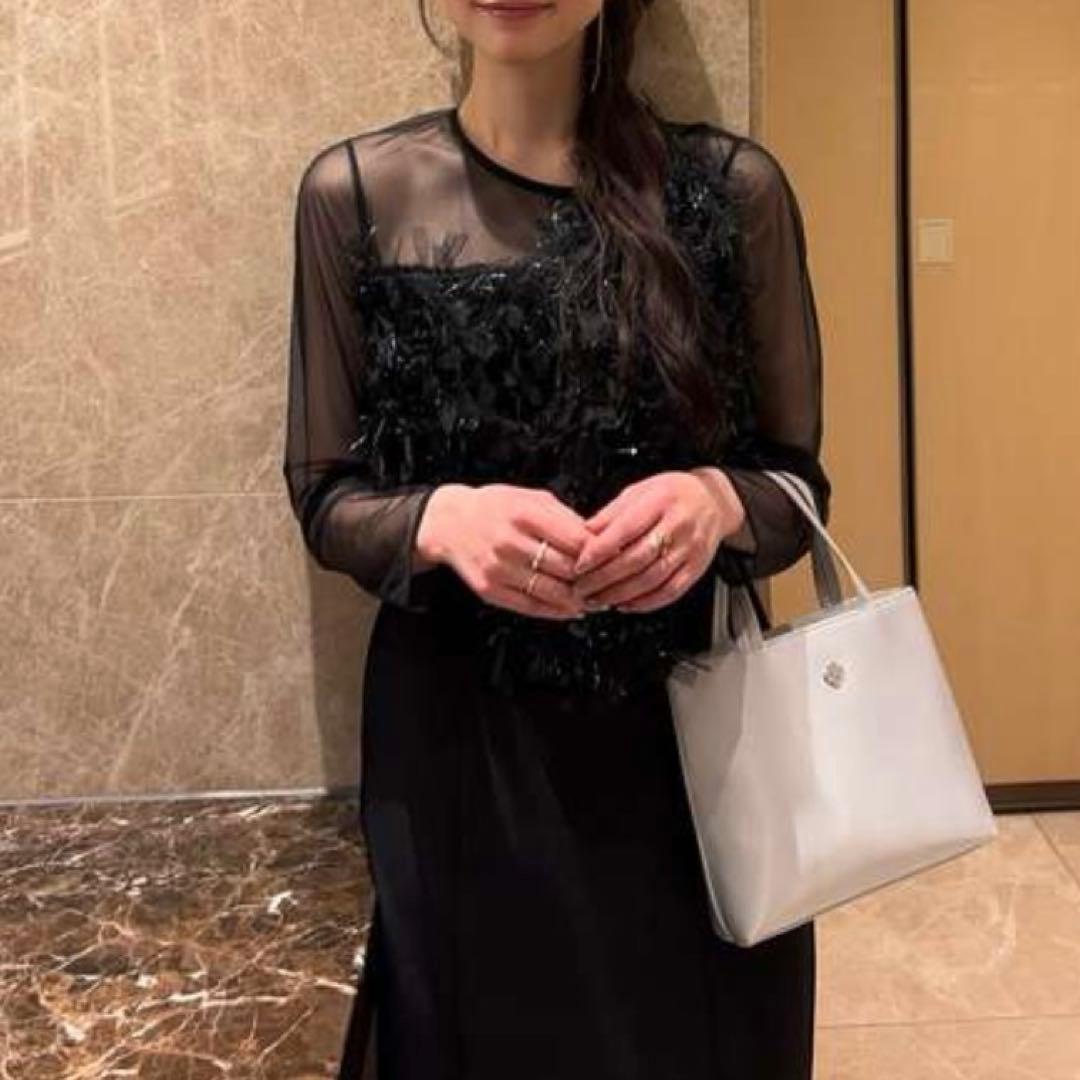 スーツ・フォーマル・ドレス andresed / fringe glitter knot dress