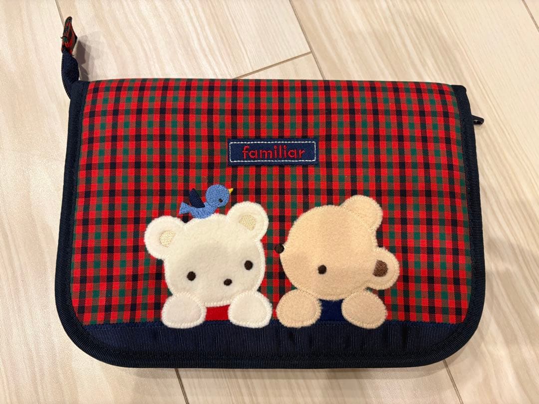 familiar ファミリア 母子手帳ケース 赤チェック 002