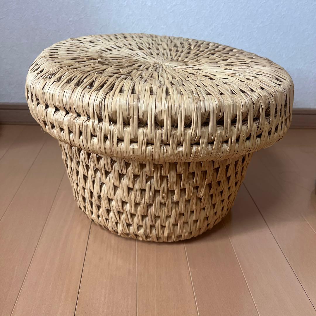 古民具 藁いずみ 手作り 藁籠 藁細工 マルカ飯櫃のセット