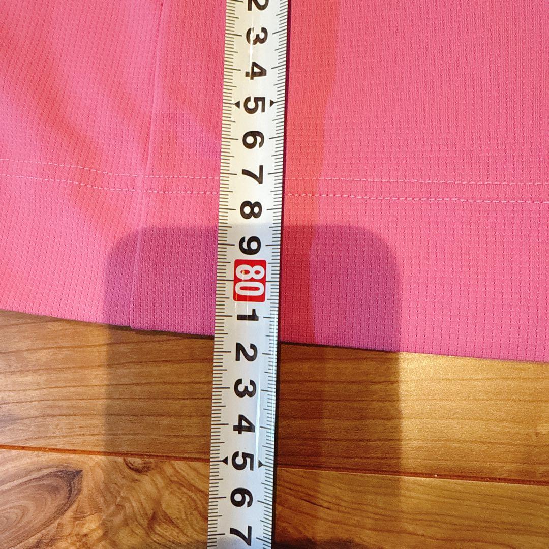 ピンク フリル付き ポロワンピース