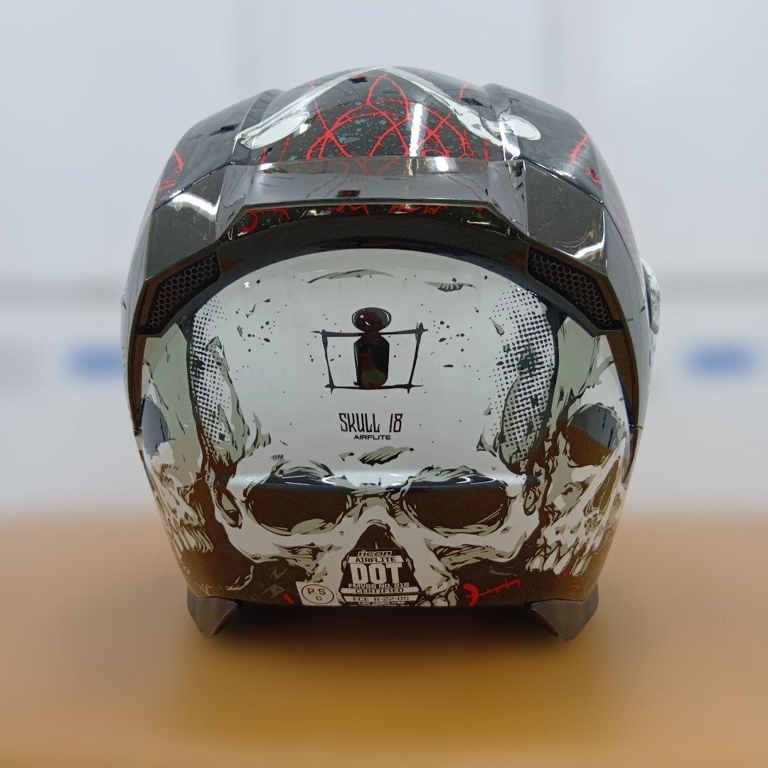 美品　icon AIRFLITE SKULL18 アイコン　ヘルメット　Lサイズ