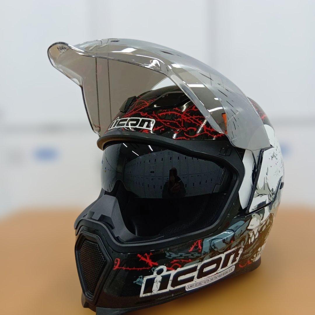 美品　icon AIRFLITE SKULL18 アイコン　ヘルメット　Lサイズ