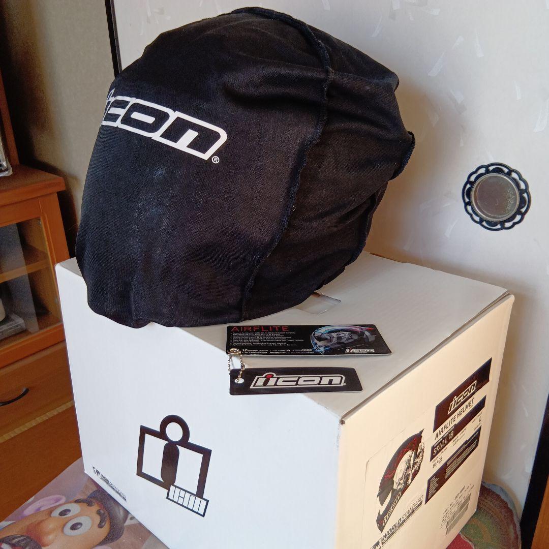 美品　icon AIRFLITE SKULL18 アイコン　ヘルメット　Lサイズ
