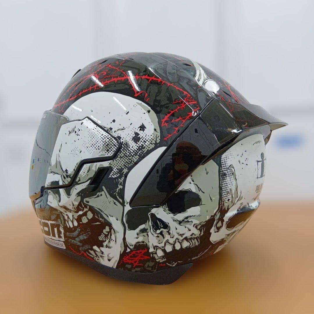 美品　icon AIRFLITE SKULL18 アイコン　ヘルメット　Lサイズ