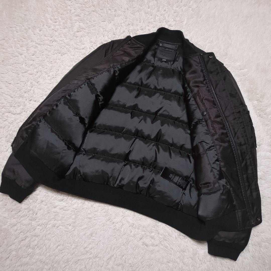 極美品！COACH　ダウンMA-1ジャケット　黒　オーバーサイズ　S