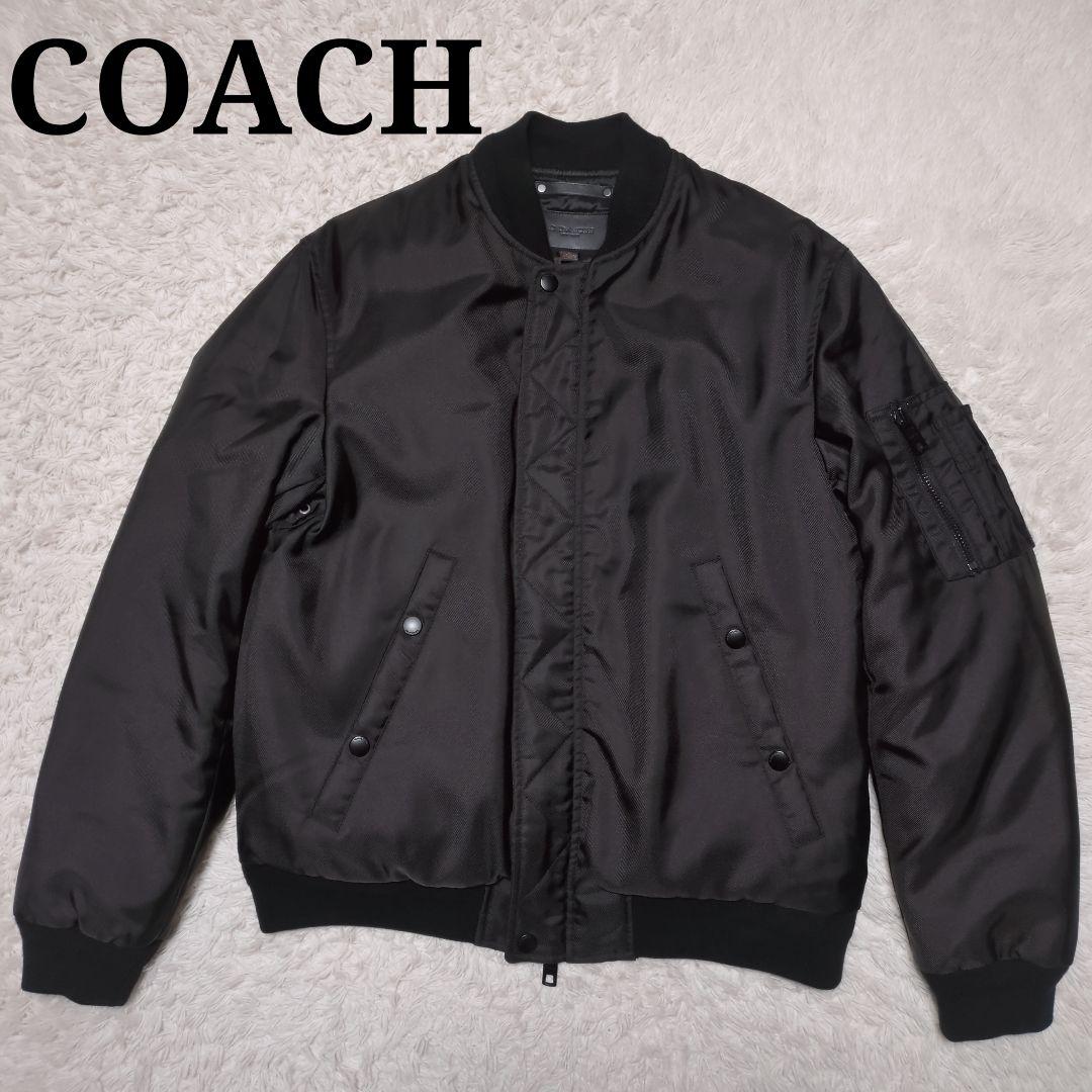 極美品！COACH　ダウンMA-1ジャケット　黒　オーバーサイズ　S