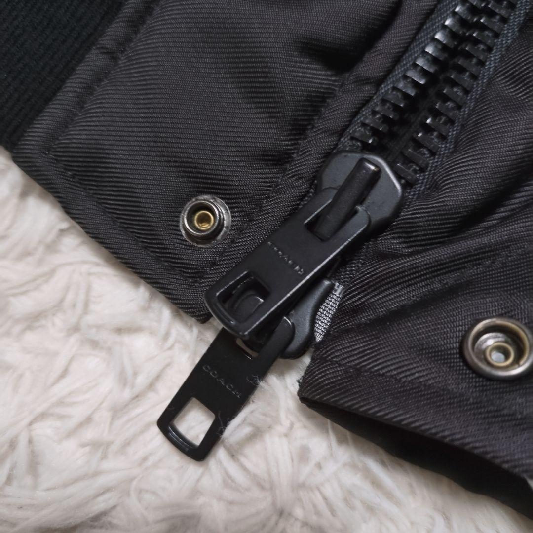 極美品！COACH　ダウンMA-1ジャケット　黒　オーバーサイズ　S