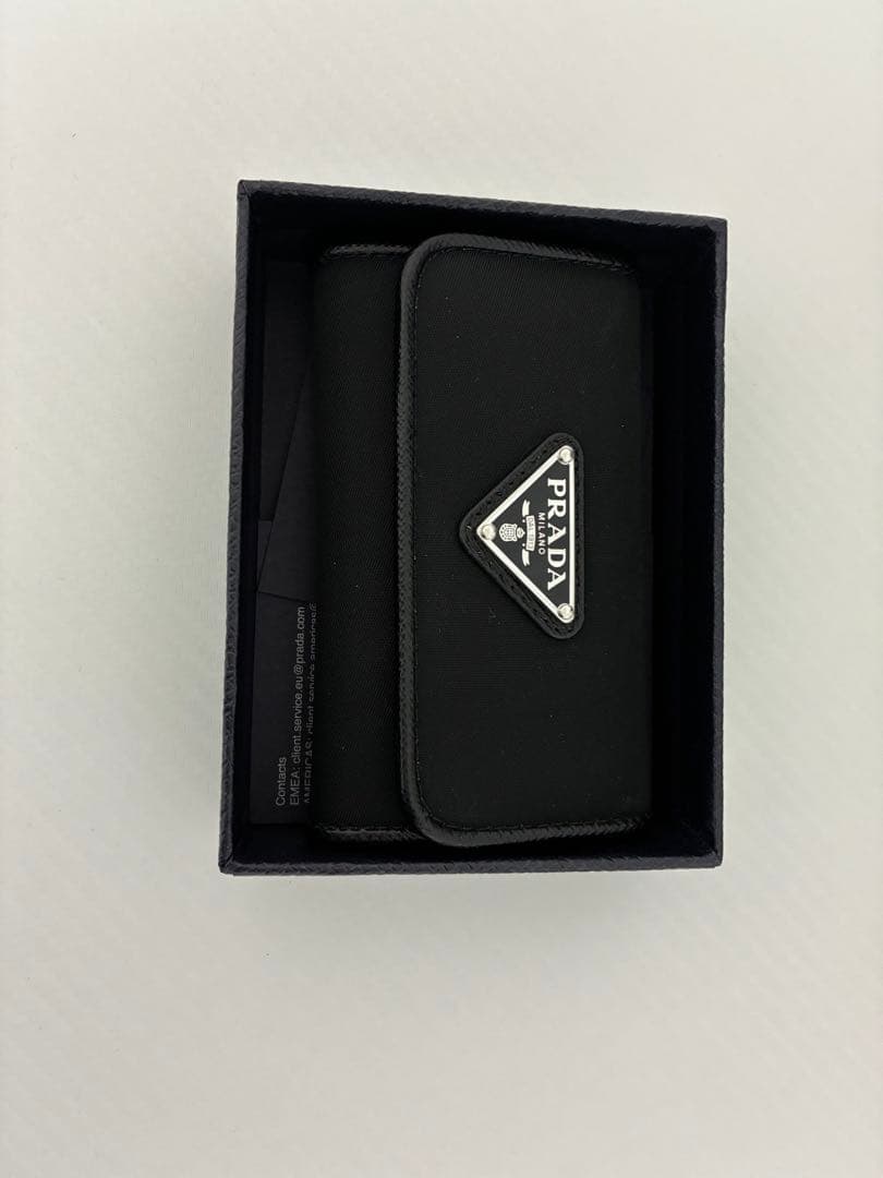PRADA ブラック ナイロン キーケース
