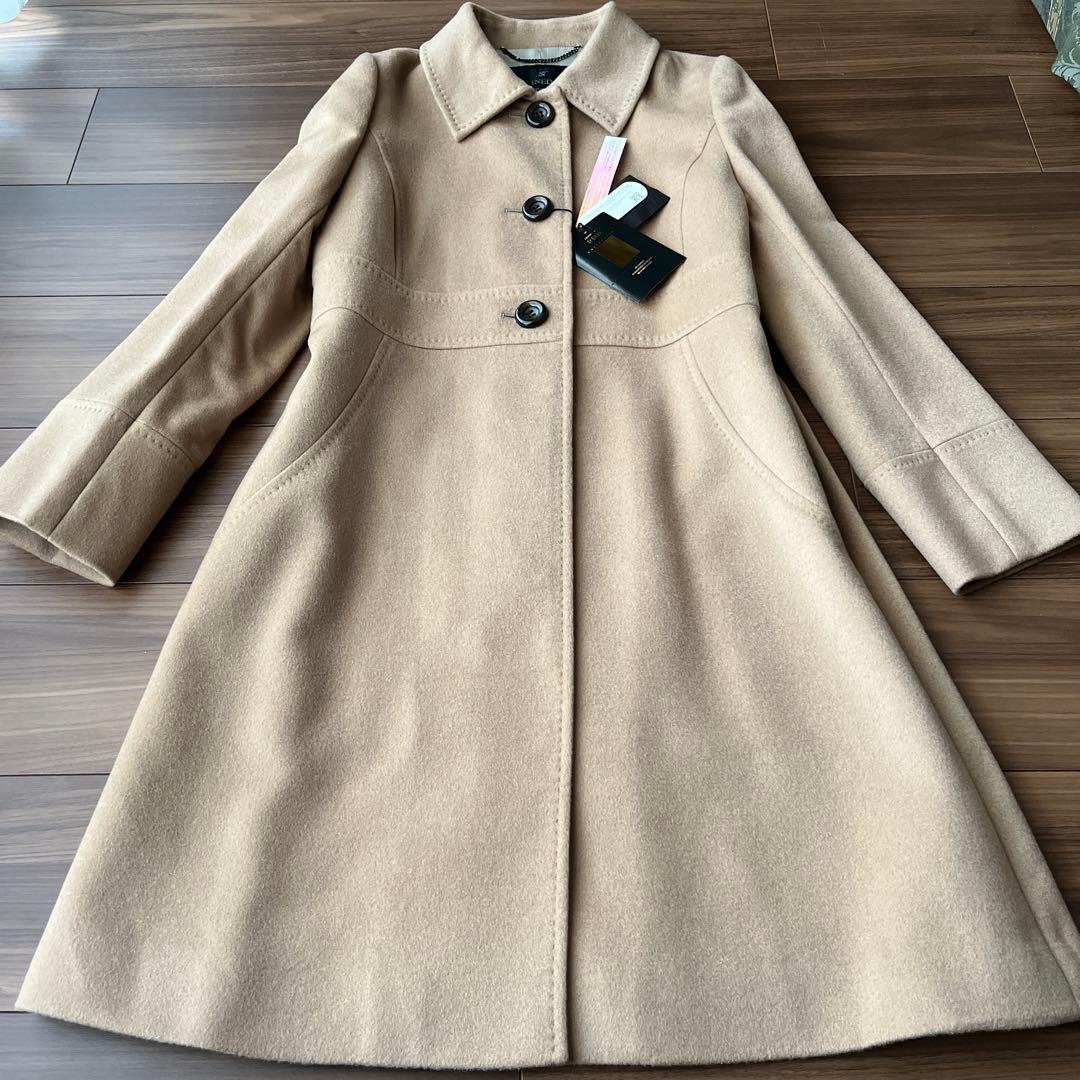 【新品タグ付き】INED イネド カシミヤ100%ロングコート キャメル 11