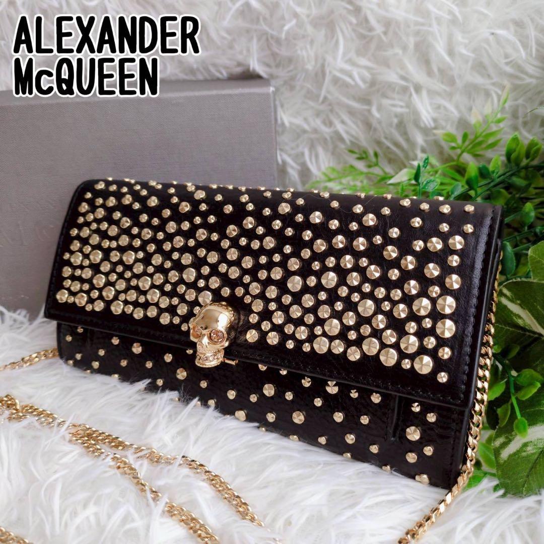 ◾︎美品◾︎ アレキサンダーマックイーン ショルダー ウォレット スタッズ スカル