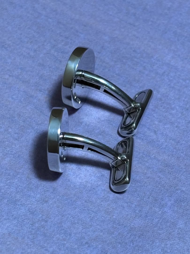 Asprey アスプレイ　カフス　パープルエナメル　スターリングシルバー