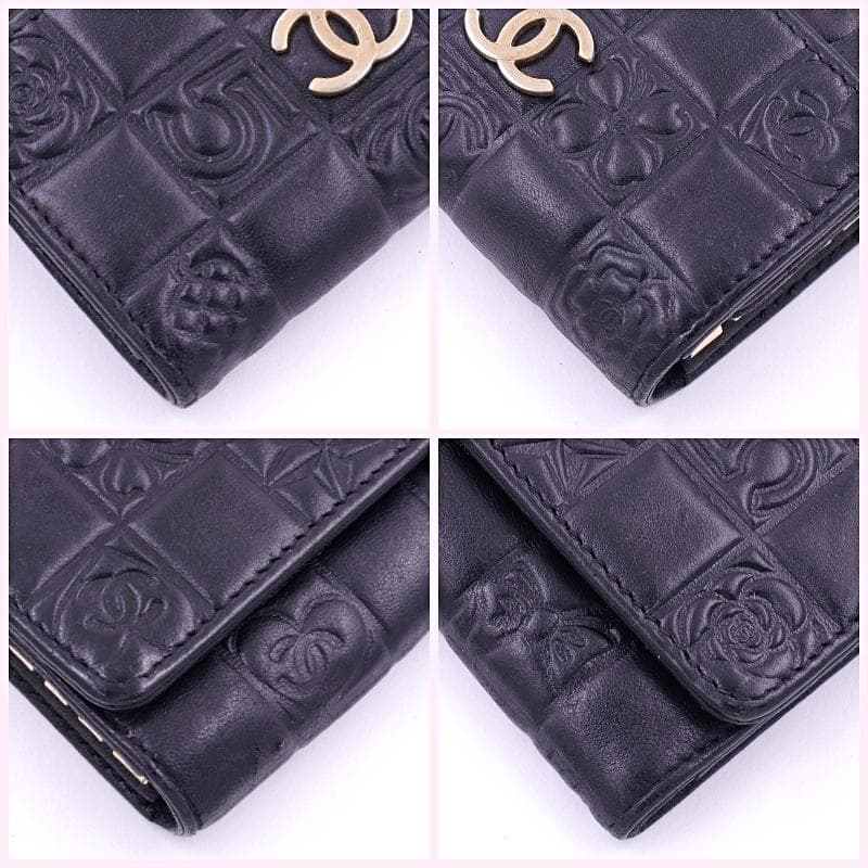 シャネル CHANEL キーケース 5連 チョコバー ココマーク ブラック