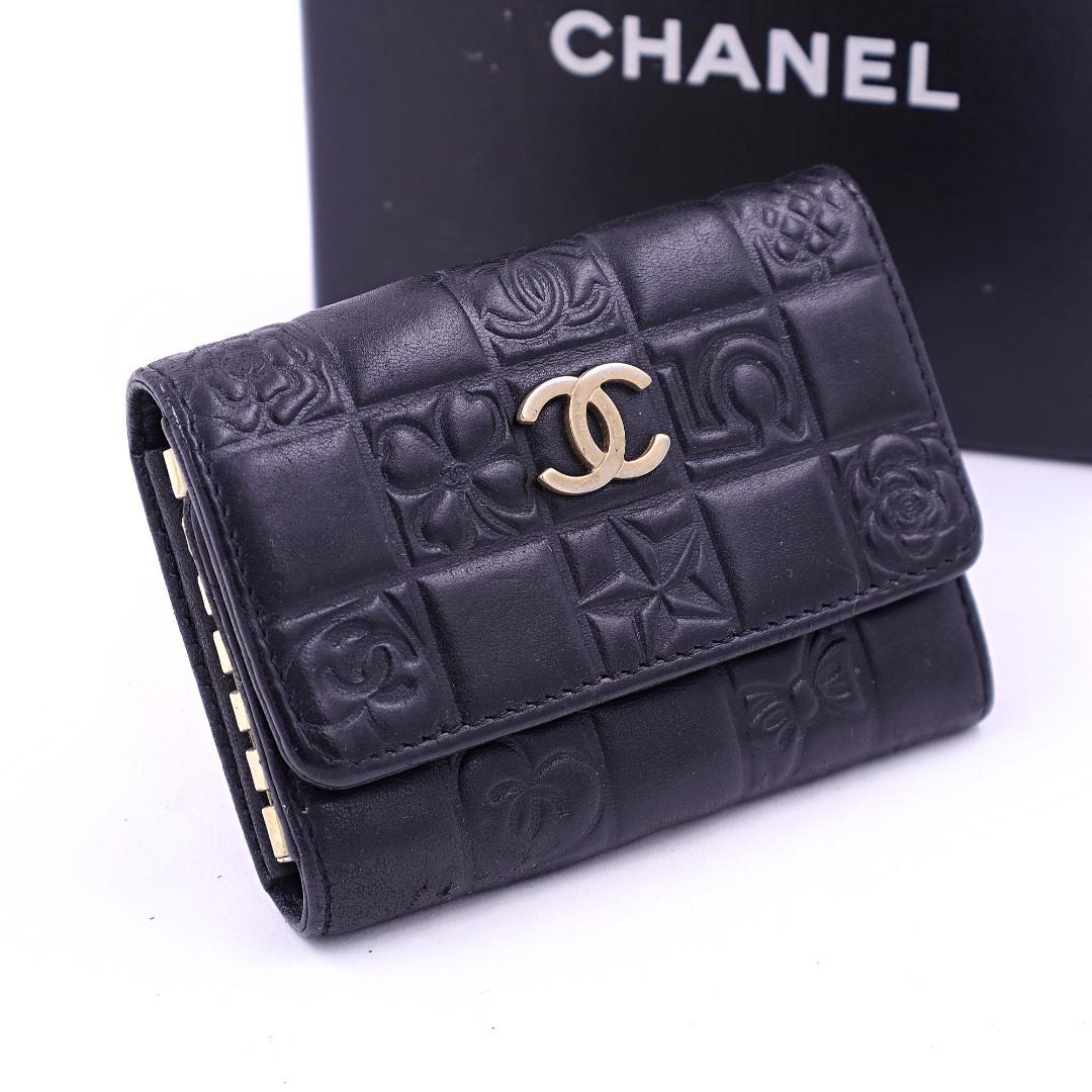 シャネル CHANEL キーケース 5連 チョコバー ココマーク ブラック