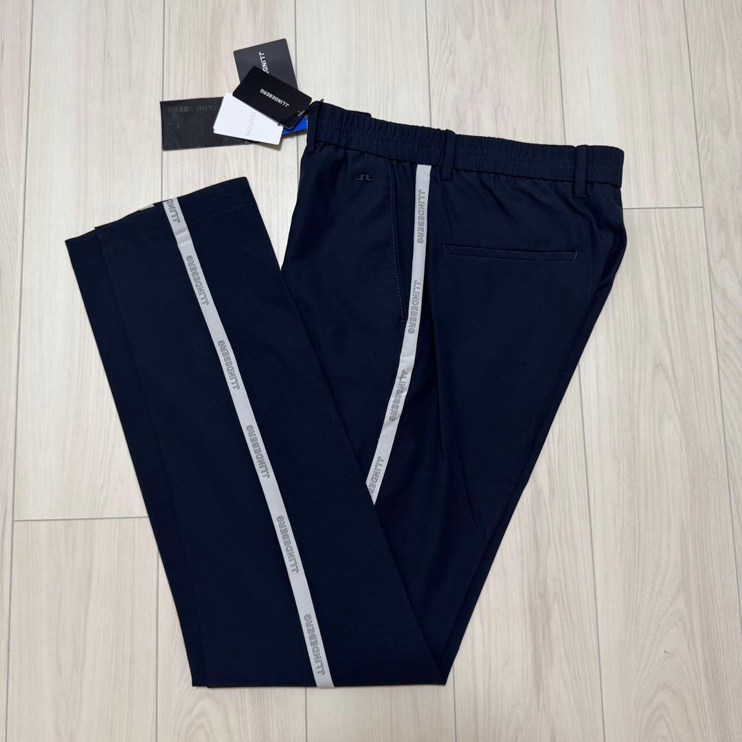 新品 定価37,400円 ストレッチ&撥水加工 ジェイリンドバーグ パンツ 紺