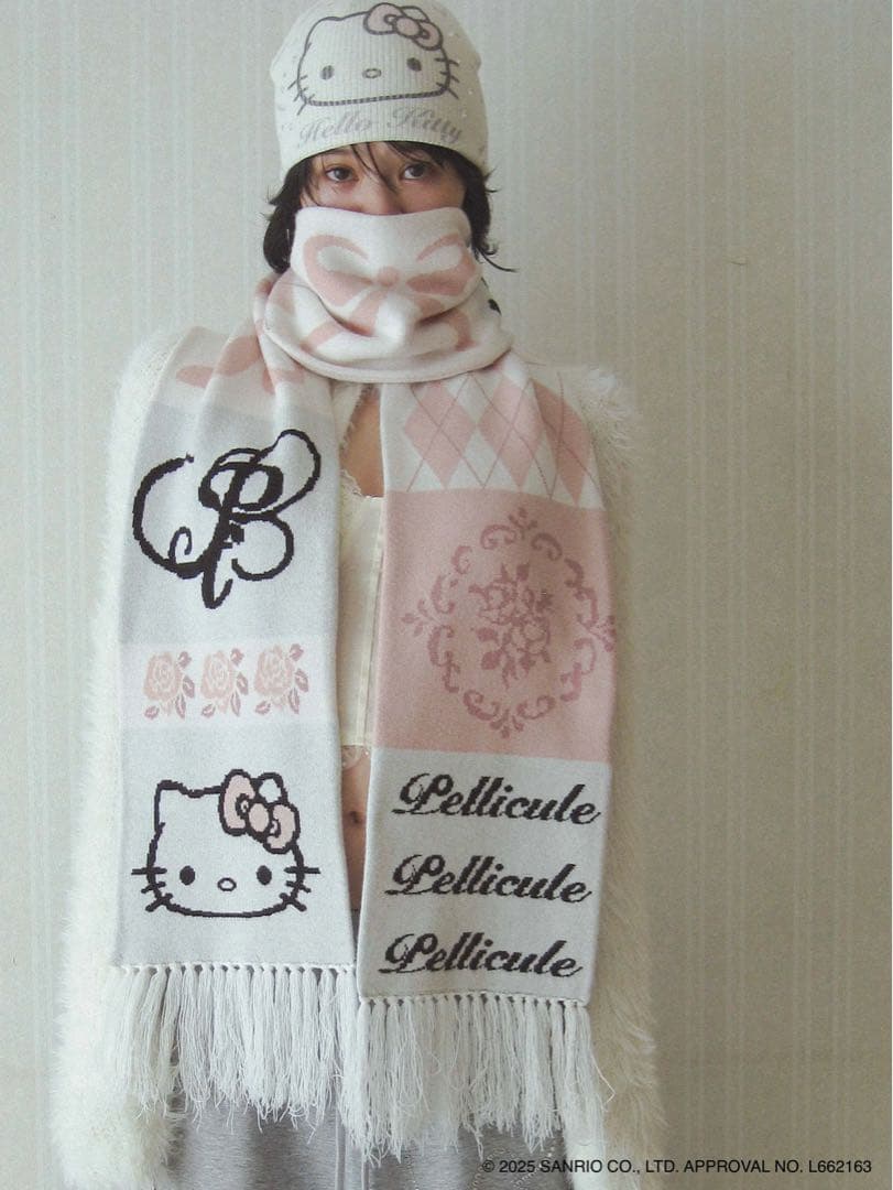 pelliculeペリキュールHELLOKITTY knitmuffler