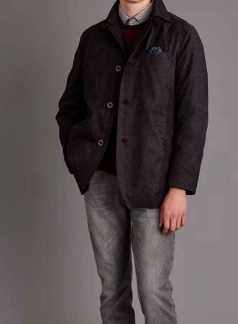 JOSEPH ABBOUD ダウンライナー付2WAYスウェードダウン ブルゾン