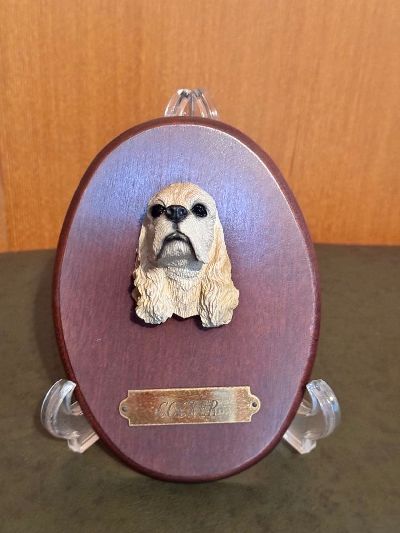 コッカースパニエルの木製置物　5カラーセット