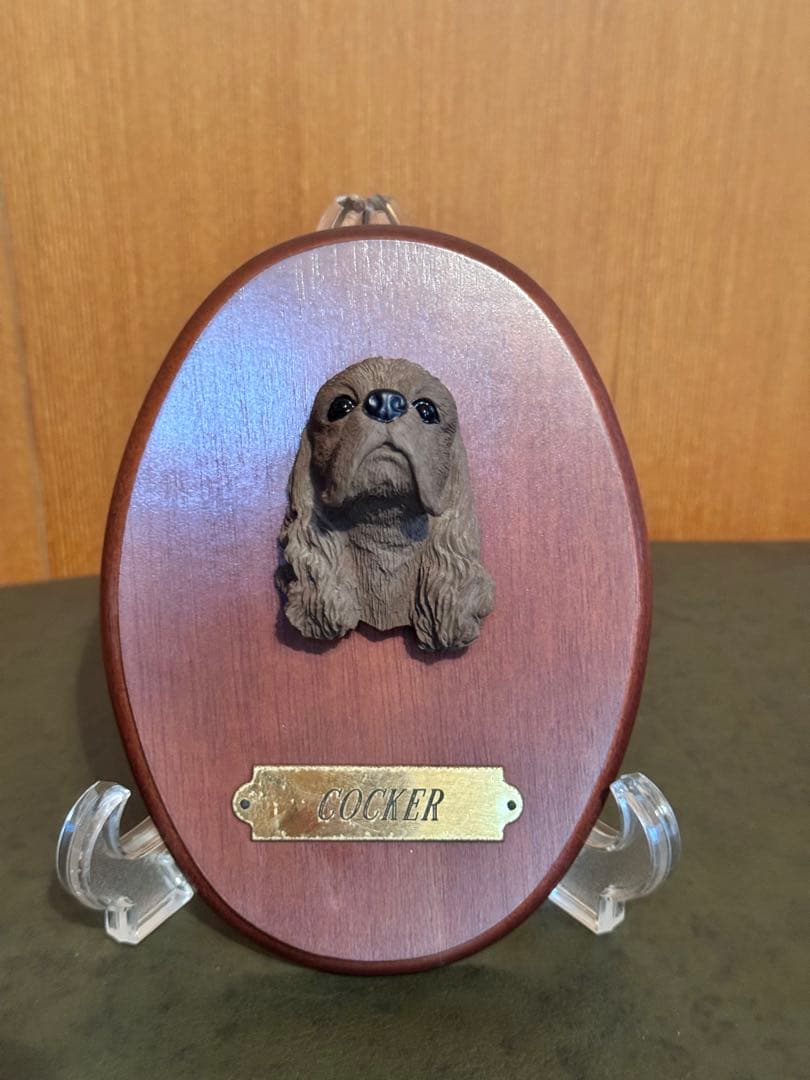 コッカースパニエルの木製置物　5カラーセット
