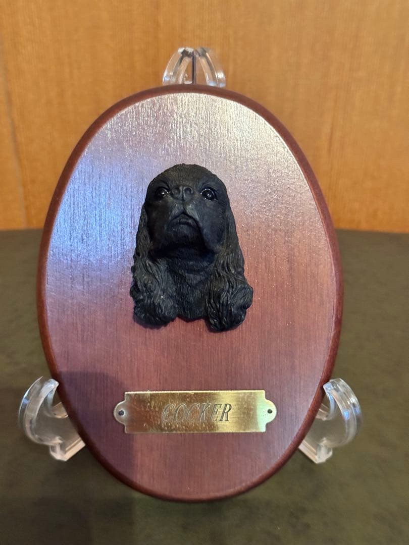コッカースパニエルの木製置物　5カラーセット