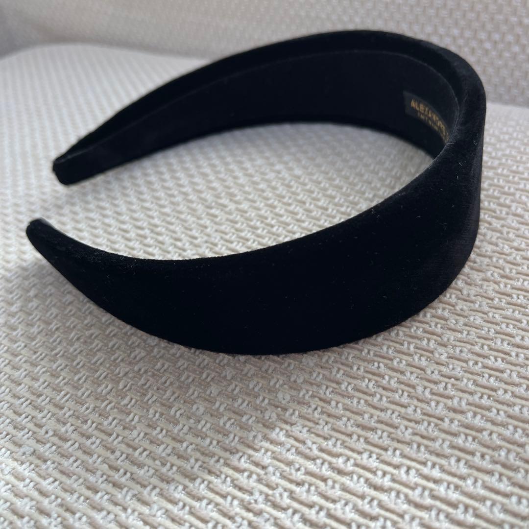 アレクサンドルドゥパリ　ベロアカチューシャ　THB-18554-40 ブラック