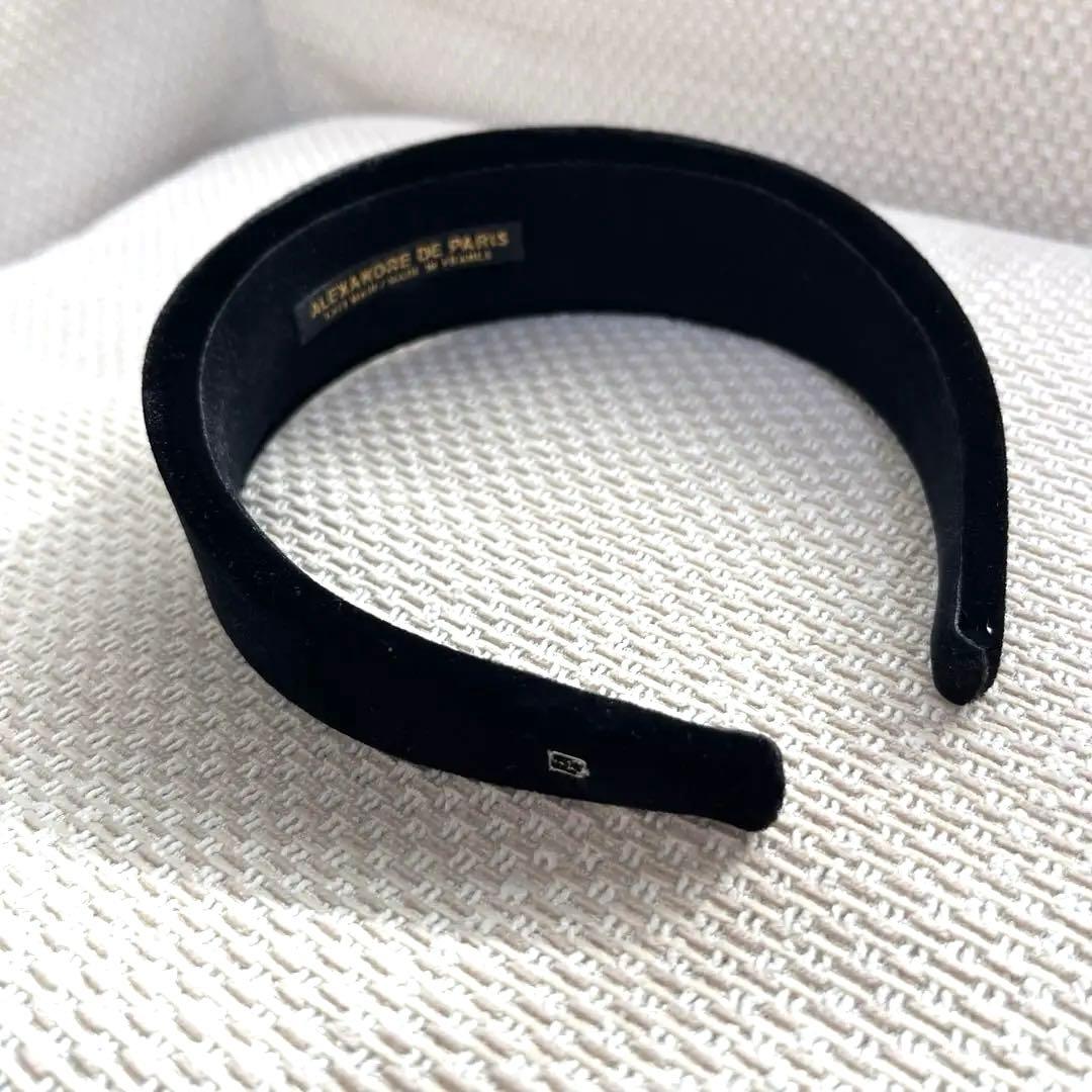 アレクサンドルドゥパリ　ベロアカチューシャ　THB-18554-40 ブラック