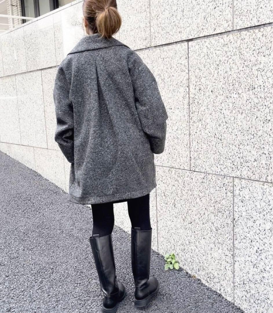 Spick & Span☆ Wスライバーヘリンボーンコート☆36