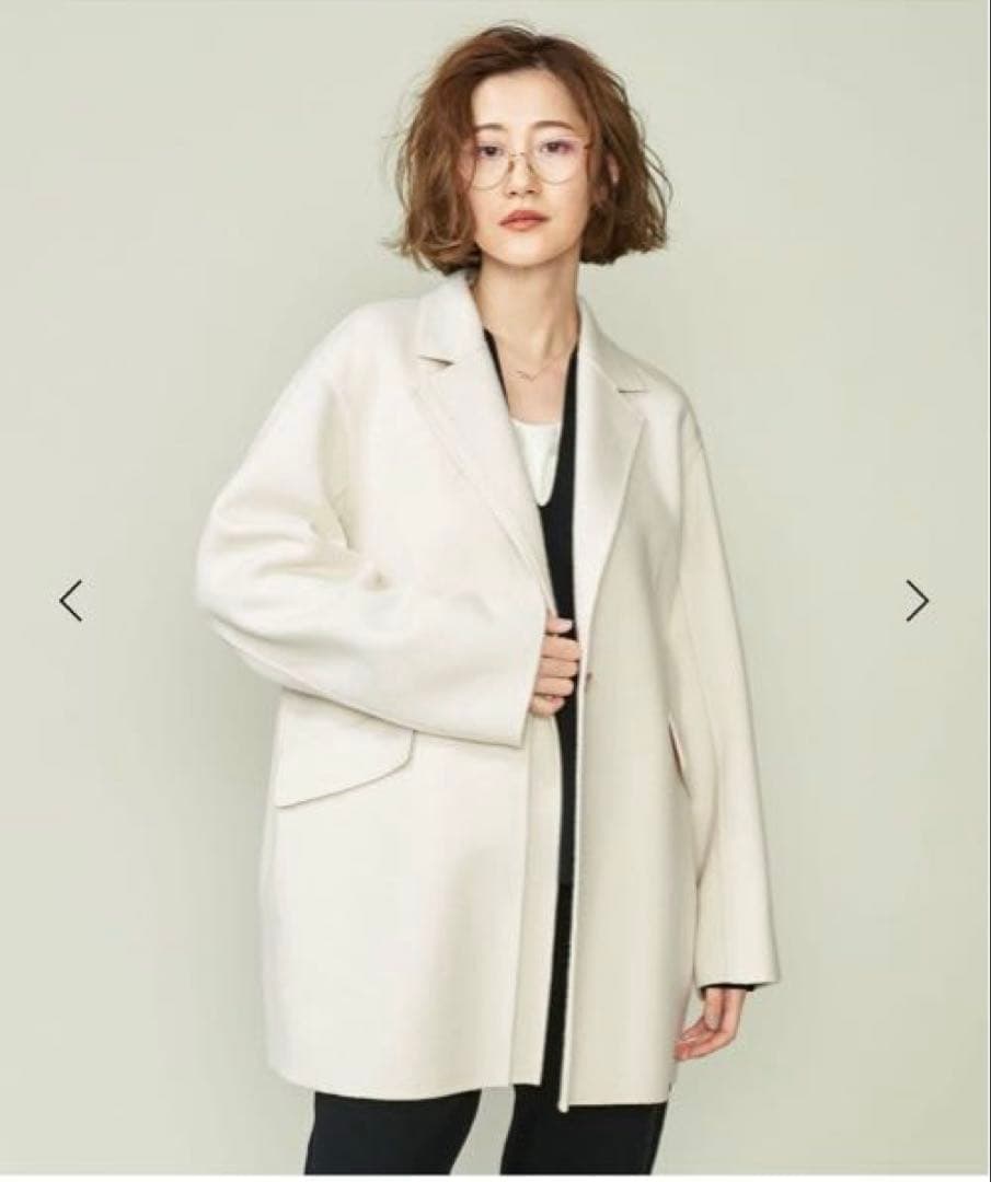 なっちぃ新品・未使用　＜conte＞ ダブルラペル リバーコート