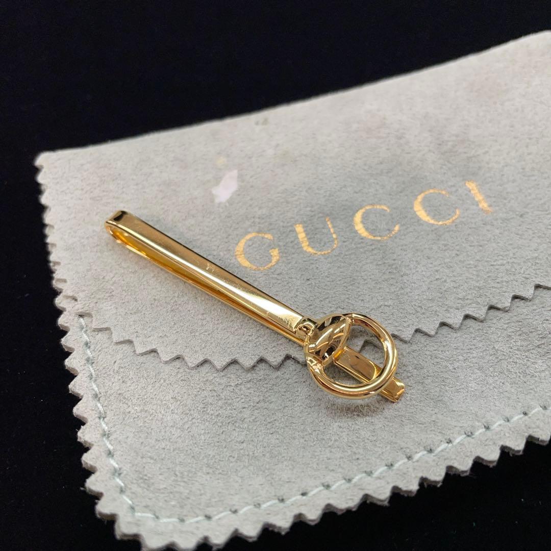 3964 美品 オールドグッチ ヴィンテージ ネクタイピン ゴールドカラー