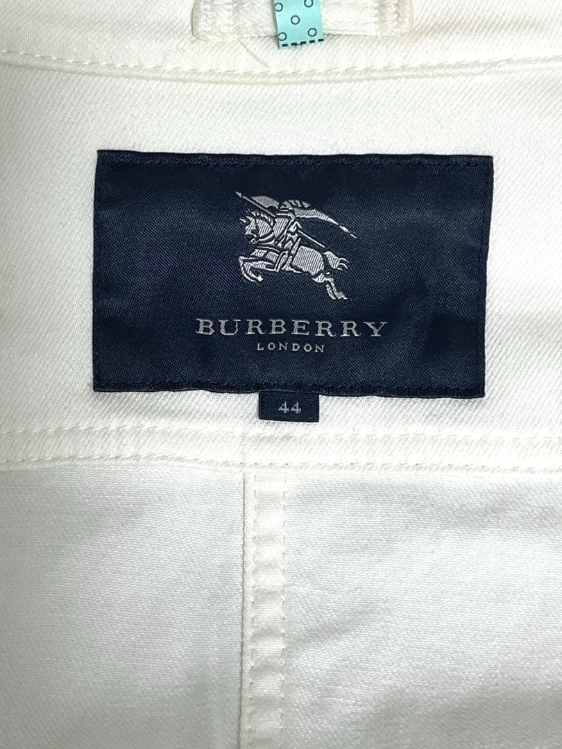 808XL バーバリー デニム ジャケット 白 ノバチェック 大きいサイズ