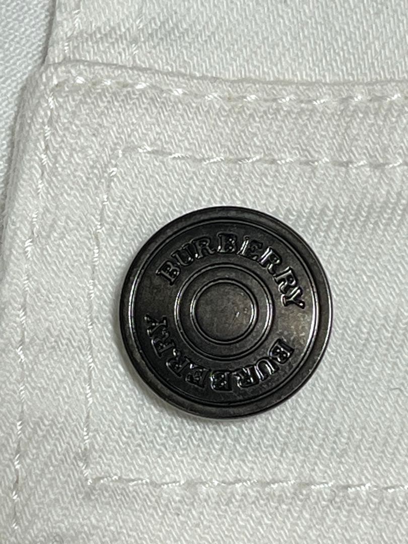 808XL バーバリー デニム ジャケット 白 ノバチェック 大きいサイズ