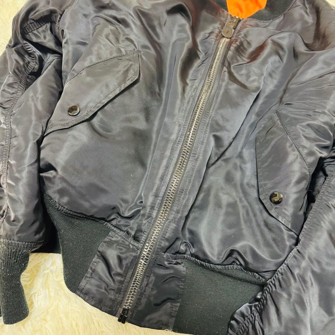 ALPHA アルファMA-1 ミリタリー リバーシブル 大きめ 短丈 y2k