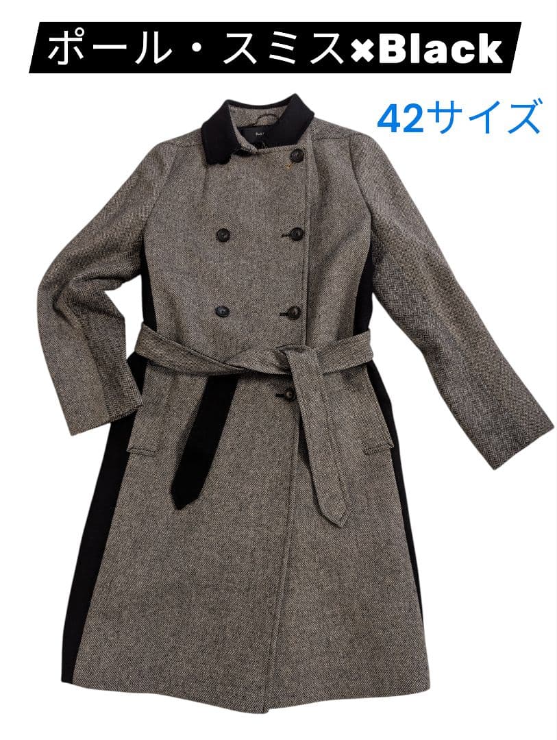 【極美品】ポールスミス×MOON ダブルブレストツイードコート ヘリンボーン L