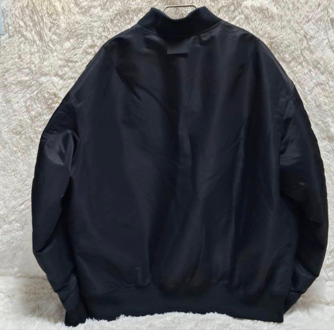 極美品 ユニクロ +J ダウンジャケット MA-1 ブラック XXL