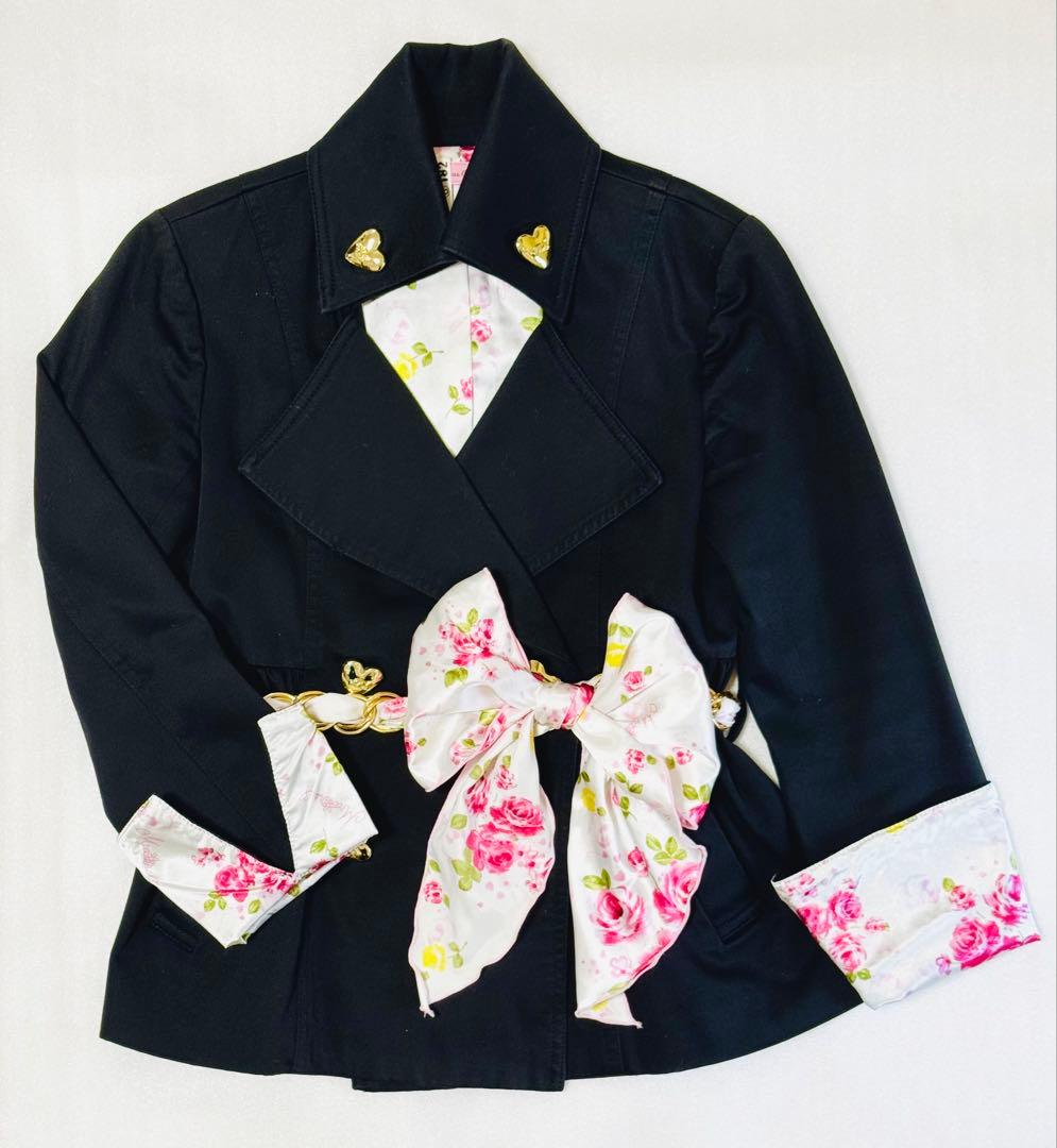 MARS sugar gloss ジャケット 美品 バラ柄ベルト付き Sサイズ