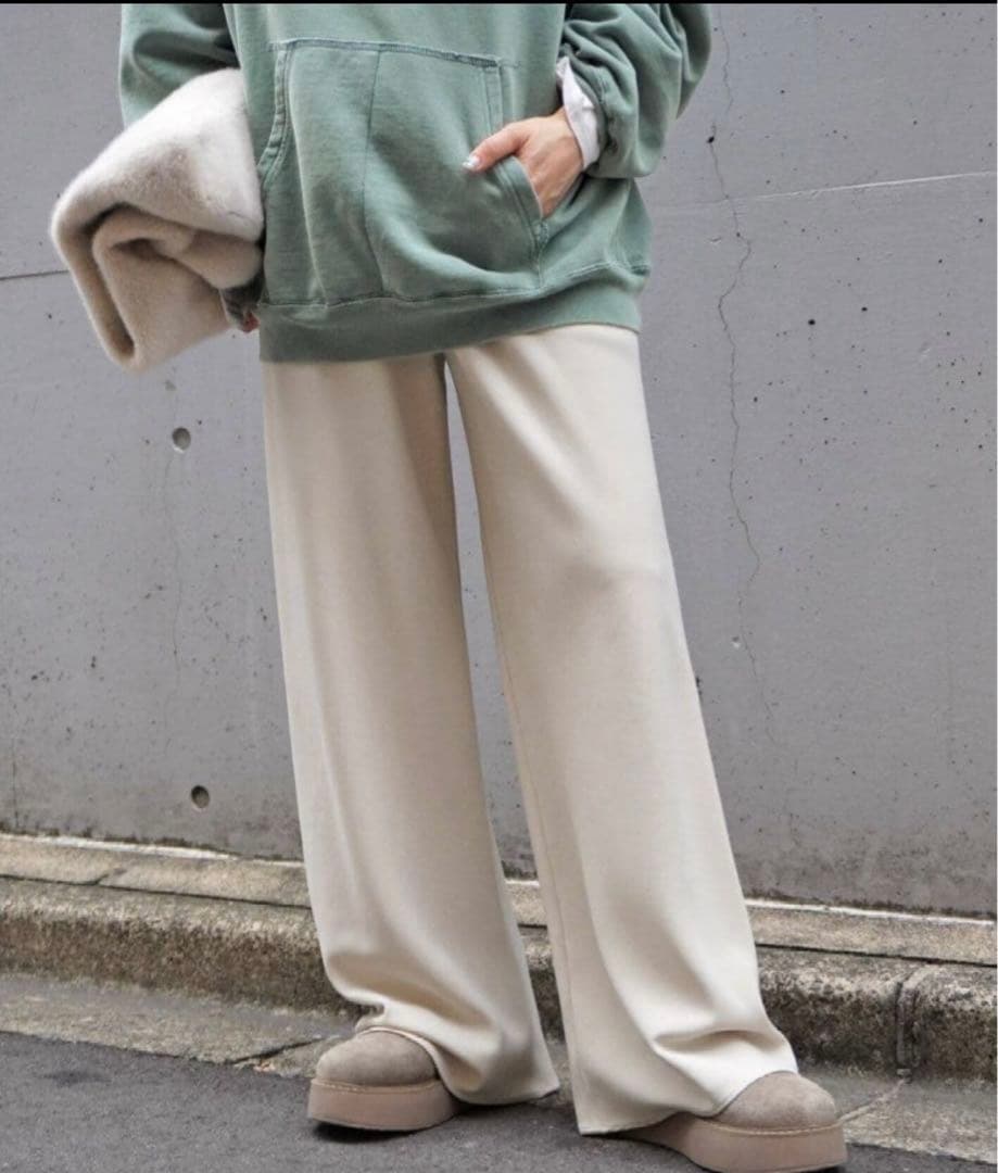 【未使用タグ付き】AP STUDIO エラスティックパンツ ナチュラル 36 M