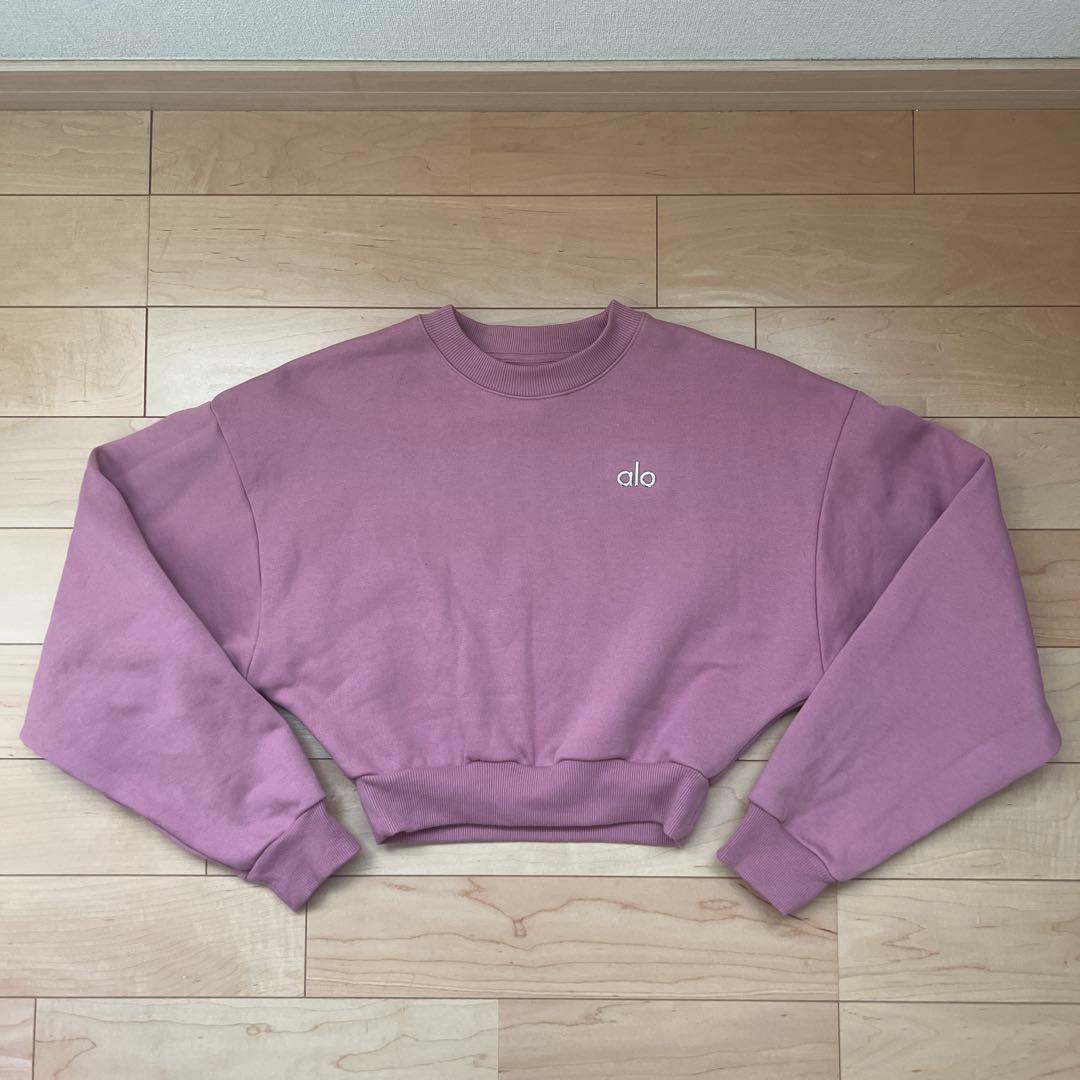 りんALO Cropped Accolade Crewneck ピンク S