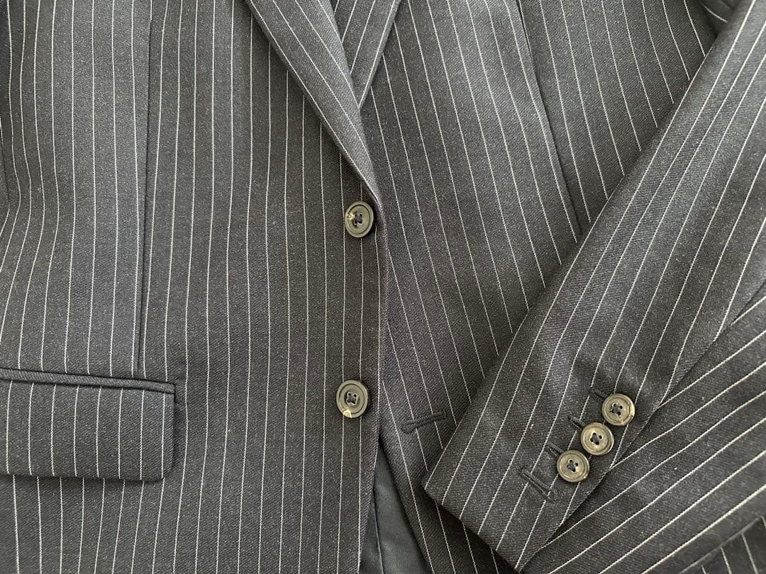 マルタンマルジェラ ストライプ ブレザー ネイビーサイズ48