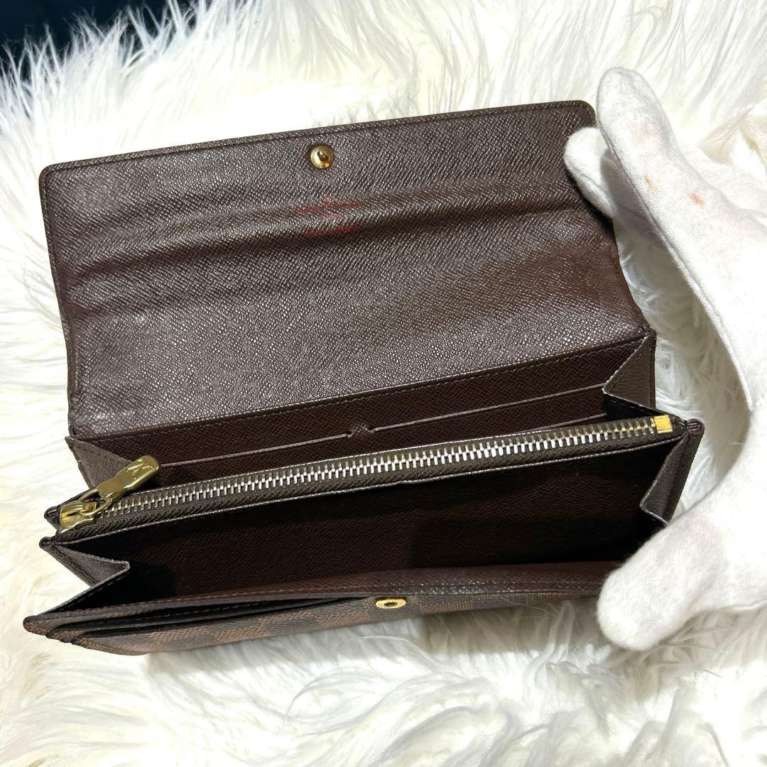 ルイヴィトン ポルトフォイユサラ ダミエエビヌ N61734