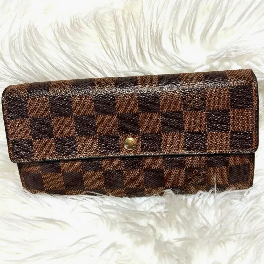 ルイヴィトン ポルトフォイユサラ ダミエエビヌ N61734