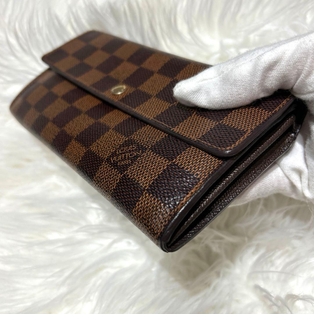 ルイヴィトン ポルトフォイユサラ ダミエエビヌ N61734