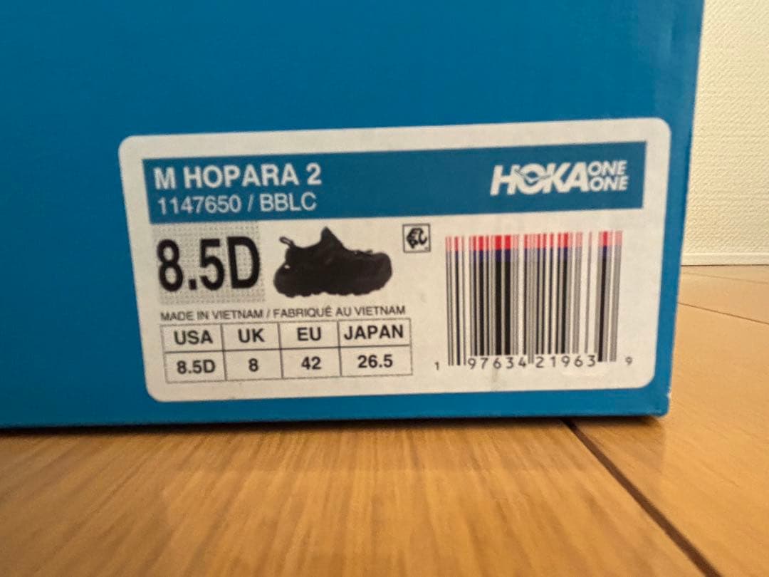 HOKA HOPARA2メンズ26.5㎝ブラック スポーツサンダル
