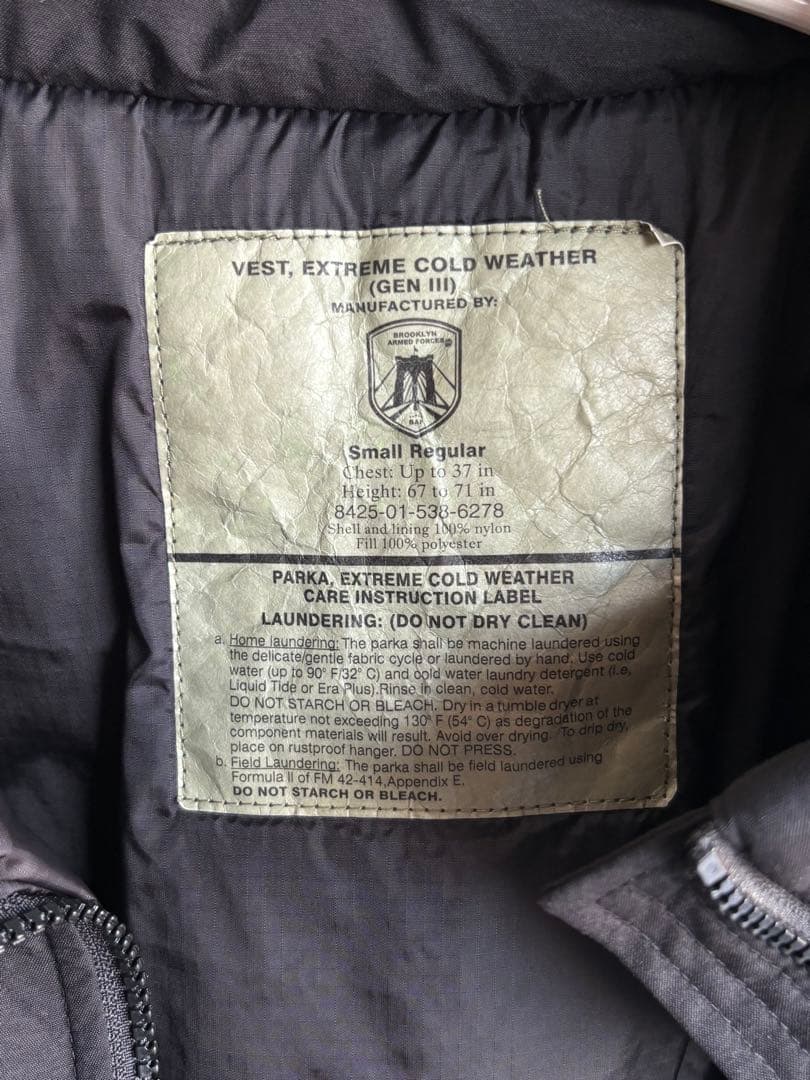 緑*谷様 BAF社”LEVEL7 PRIMALOFT VEST” BLACK