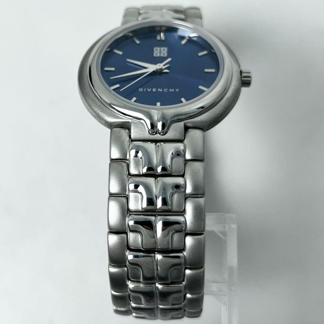 【美品】 稼働 GIVENCHY SY.18.XV ネイビー文字盤 腕時計