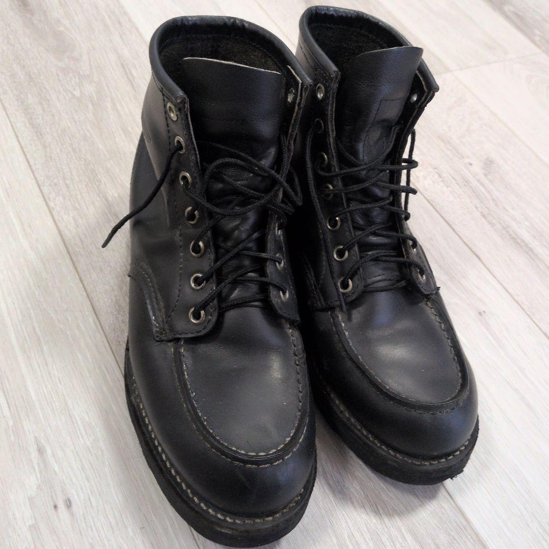 RED WING ブラック レザーブーツ8137 USA81/2 UK71/2